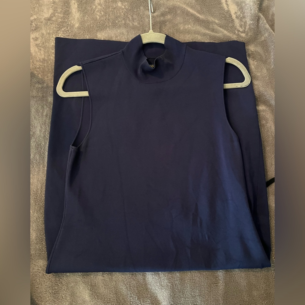 ❤️Ralph Lauren Blue Bodycon Mockneck Midi Dress, GUC